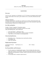 professional bartender resume template