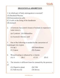 The function of the digestive system is digestion and absorption. Neet Digestion And Absorption Important Questions