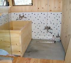 Making a japanese ofuro soaking tub. Ofuro Installation Wooden Bathtub Japanese Bathroom Wooden Hot Tub