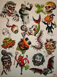 I Like A Lot Of This The Bat Is Cool The Insect Rasputin Swamp Thing The Fiji Mermaid Monkey The Cat Wi Halloween Tattoos Zombie Tattoos Monster Tattoo