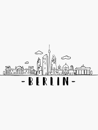 Black And White Redbubble Stickers Berlin Skyline Travel Black And White Sticker By Duxdesign In 2020 Black And White Stickers Skyline Drawing White Stickers