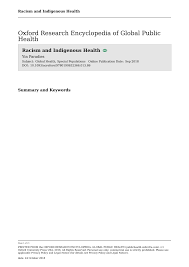 Pdf Racism And Indigenous Health