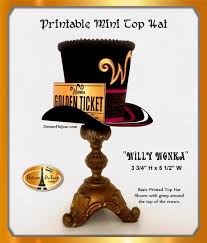 What makes willy wonka and the chocolate factory a family movie? Golden Ticket Top Hat Willy Wonka Hat Printable Willy Wonka Etsy