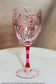 Hand Painted Love Wine Glasses Sold In Pairs Wine Glass Crafts Wine Glass Art Wine Glass Designs