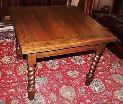 English Antique Oak Draw Leaf Table With Barley Twist Carved Legs Draw Leaf Table Carved Legs Barley Twist Table