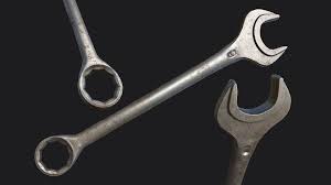 Old Combination Wrench Pbr Pbr Unity Wrench