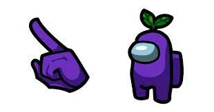 Among Us Purple Character In Plant Hat Purple Purple Plants Character