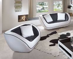 #grau #möbel #schwarz #sofa #weiß. Sofa Sessel Couchgarnitur 2tlg In Schwarz Weiss Navarra