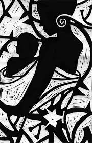 Artwork African Woman Art Black And White Linocut Print Of An African Woman And Child African Art African Paintings Art