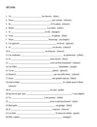 Worksheet With 27 Fill In The Blank Sentences For The Present Tense Of Ir Verbs In French Includes Second Ve French Worksheets Past Tense Worksheet Worksheets