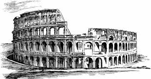 Coliseo de roma para colortear / arte para niños: Coliseo Coliseo Romano Dibujo Boceto De Paisaje Bocetos Arquitectonicos