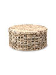 Ottomans ottoman coffee table target woven side round wicker the. Seascape Driftwood Rattan Round Coffee Table Gray Apple Market