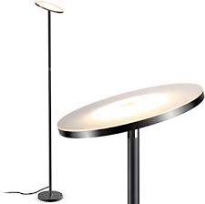 Floor Lamp Led Floor Lamps For Living Room Tall Torchiere Floor Lamps Stepless Dimmable Modern Pole Reading Standing Lamp For Offices Bedroom Teckin Daylight Floor Lights Black Amazon Com