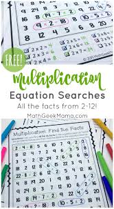 Not sure where to start? Free Equation Search Fun Multiplication Games For 3rd Grade