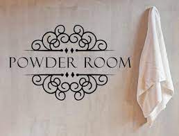 This Beautiful Powder Room Vinyl Wall Decal Will Make A Lovely Addition To Your Bathroom Or Powder Room Easy To App Powder Room Signs Room Stickers Room Signs