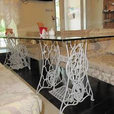 The hole where the se. 25 Dining Tables Ktchen Islands And Office Desks Recycling Vintage Sewing Machines