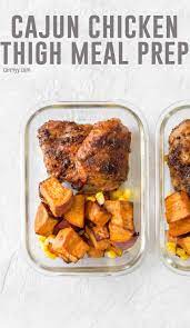 Cajun Chicken Thighs Meal Prep Recipe Chicken Thigh Recipes Chicken Meal Prep Meal Prep