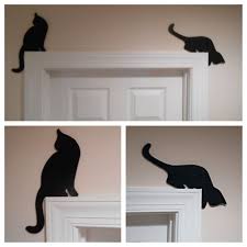 Cat Decor Cat Silhouettes Door Or Window Trim Toppers Set Of Two Goruntuler Ile Kedi Fikirler Dekor