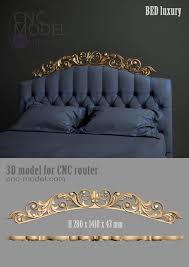 A1226 Bed Luxury Cnc Model Com 3d Model For Cnc Router 3d Furniture Bed Furniture Design Bedroom Bed Design Furniture