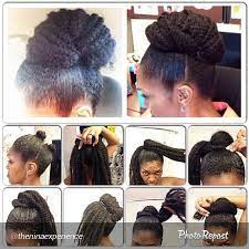 Marley Hair Bun Natural Hair Updo Hair Styles Marley Hair