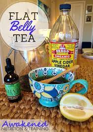 Flat Belly Tea Recipe 1 Cup Organic Hot Green Tea 1tbsp Raw Apple Cider Vinegar Juice From A Lemon H Healthy Drinks Bloated Belly Tea Recipes
