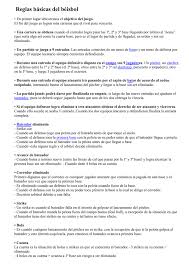 Configura el tablero de ajedrez aprende a mover las piezas en ajedrez descubre las reglas especiales averigua quien hace la 1ª jugada nunca es tarde para aprender a jugar al ajedrez: Resumen Reglamento De Beisbol