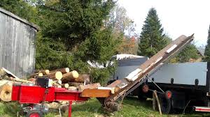 Log Splitter Improved And Homemade Conveyor Log Splitter Firewood Processor Wood Splitter