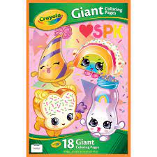 The oversized coloring pages include large, detailed images waiting to be filled in with great paired with crayola crayons or colored pencils. Crayola Shopkins Giant Coloring Pages Gift For Kids 18 Pages Walmart Com Walmart Com