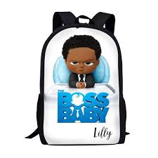 Boss Baby African American With Your Name Custom Orthopedic School Bag Boss Baby Bookbag Baby Boss Bag Boss Baby Backpack Baby Backpack Boss Baby Baby