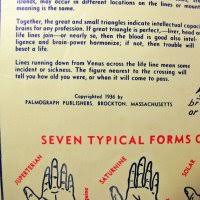 Palmograph Fortune Chart 1936 Fortune Telling Palmistry
