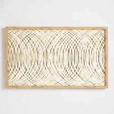 Showcasing various woven patterns in a neutral hue for a classic look, this framed artwork set instantly adds textured flair to any wall in your. Waves Rice Paper Wall Art 23 Textile Art Decor Items That Will Help You Live Out Your Boho Style Dreams Popsugar Home Photo 9