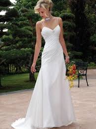 A Line Sheath Column V Neck Dropped Asymmetrical Waist Non Strapless Spaghetti Strap Satin Summer Wedding Dress Informal Wedding Dresses Casual Wedding Dress