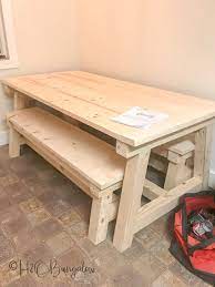 A farmhouse table is the perfect finishing piece for a rustic dining room. How To Build A Diy Farmhouse Table H2obungalow