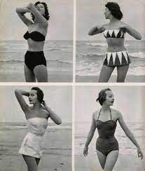 L Evoluzione Dei Costumi Da Bagno Bikini E Costumi Interi Anni 50 Costumi Da Bagno Vintage Fotografia Di Moda Vintage Moda Da Spiaggia