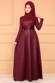 Modaselvim Abiye Pul Payetli Abiye Asm2124 Bordo Stylish Dress Designs Lace Dress Hijabi Fashion