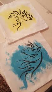 الرسم على القماش خيل طباعه الوان embroidery art fabric painting pop art