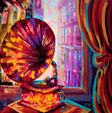 Micko Vic Palette Knife Cubist Painter Art Painting Musical Art