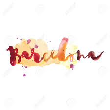 It is the capital and largest city of the autonomous community of catalonia, as well as the second most populous municipality of spain. Barcelona Die Hand Aquarell Buchstaben Gezeichnet Elegante Grusskarte Dekoration Beschriftung Und Typografische Gestaltung Lizenzfreie Fotos Bilder Und Stock Fotografie Image 52088922