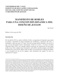 3,916 likes · 7 talking about this · 1 was here. Pdf Manifiesto De Robles Lecciones Aprendidas Sobre El Proceso De Diseno De Juegos