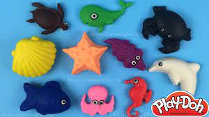 Learn Names Of Sea Animals With Play Doh Children Educational Video By Sr Toys Collection Toy Collection Play Doh Sea Animals