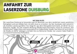 Anfahrtsbeschreibung Laserzone Duisburg Laserzone