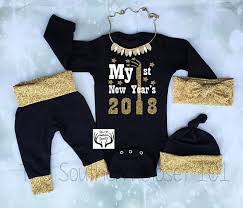 Girl Coming Home Outfit My First New Year S 2018 Fireworks Baby New Year S Outfit 2018 Outfits Gold Glitter Baby Girl Not Real Glitter Baby Girl Christmas Outfit Baby Girl Christmas Baby Girl