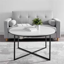 Mindi and mdf wood, its veneer finish complements any living room décor. Round Coffee Tables Target