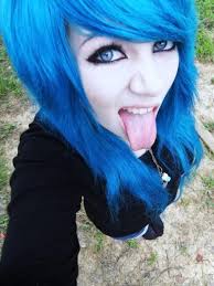 This is an ideal emo. Light Blue Hair Scene Hair Emo Hair