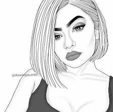 Download outline drawing stock photos. Image Decouverte Par Melancholia Decouvrez Et Enregistrez Vos Images Et Videos Sur We Heart It Girl Drawing Sketches Girly Drawings Girly Art