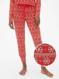 2.9 out of 5 stars 13. Gap Womens Print Joggers In Modal Heart Snowflake Red Pajamas Women Printed Joggers Clothes