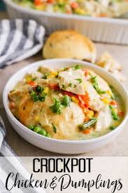 Easy Crockpot Chicken And Dumplings Recipe With Biscuits Recipe Crockpot Chicken And Dumplings Crockpot Chicken Chicken And Dumplings Recipe With Biscuits