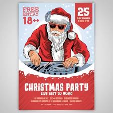 Premium Psd Christmas Dj Santa Claus Template