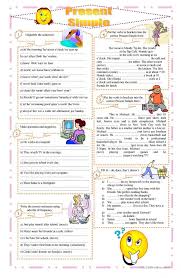 Present Simple Exercises English Esl Worksheets For Distance Learning And Physical Classro Simple Present Tense Worksheets Simple Present Tense Easy Workouts