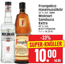 Discover a great classic that never goes out of style. Frangelico Haselnusslikor Oder Molinari Sambuca Extra 0 7l Angebot Bei Edeka Herkules